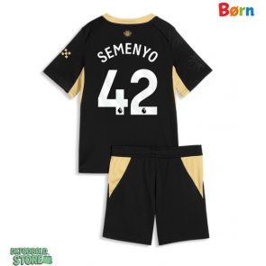 Manchester City Antoine Semenyo #42 Replika Babytøj Udebanesæt Børn 2026-27 Kortærmet (+ Korte bukser)